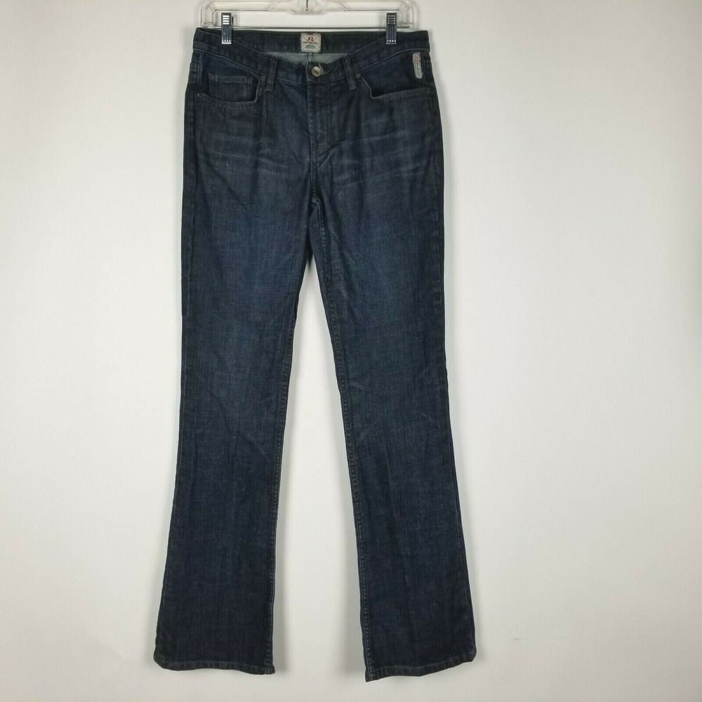 X2 Denim Labratory Women's Jeans Size 8 Long Boot Cut Blue Denim Pants Casual‎
